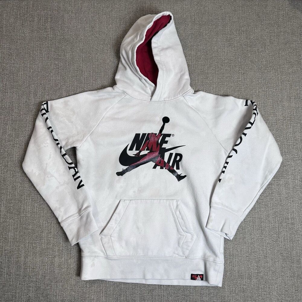 TRASHED PROJECT Nike Air Jordan Jumpman Classic Graphic Hoodie Pullover Youth L